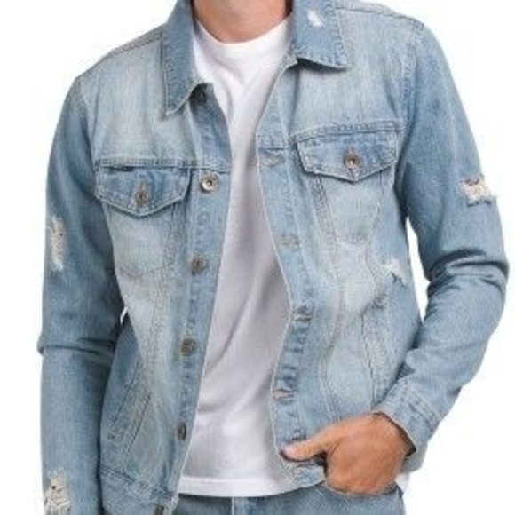 Request Other - NWT Distressed Denim Jean Jacket